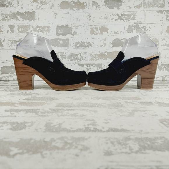 NEW Splendid Vina Black Suede Platform Loafer Clogs C1017 - Picture 7 of 12